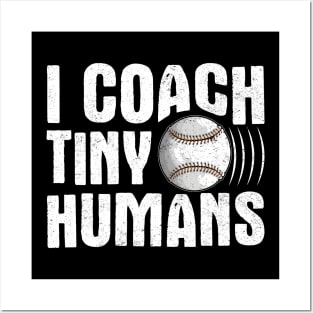 Baseball or Softball Coach Tiny Humans Sports Posters and Art